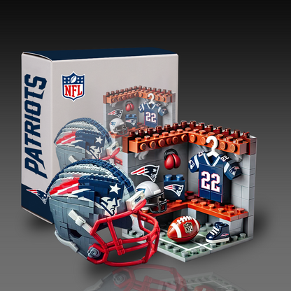 NFL Team Changing Room & Helmets Building Block Football Set DDT CTND