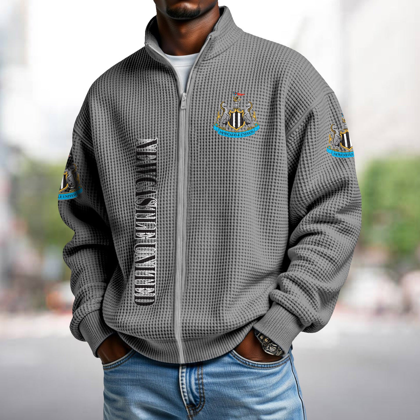 NEW x EPL Waffle Zip Up Sweatshirt DatND DVT