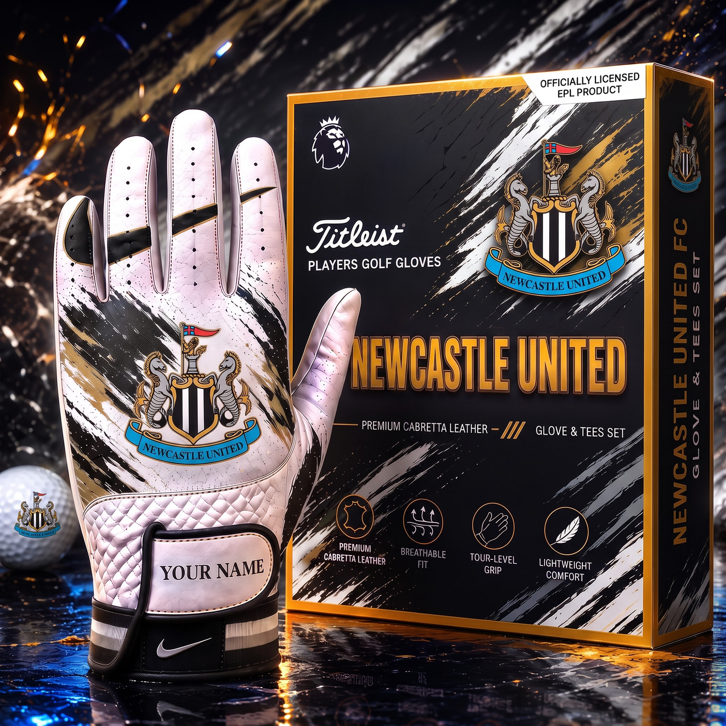 NEW_EPL LUXURY PERSONALIZED GOLF GLOVE SET LIMITED EDTION