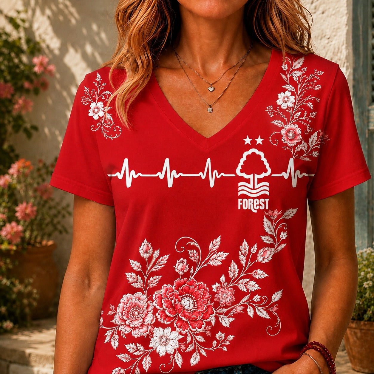 NF x EPL Luxury Women V-Neck Shirt