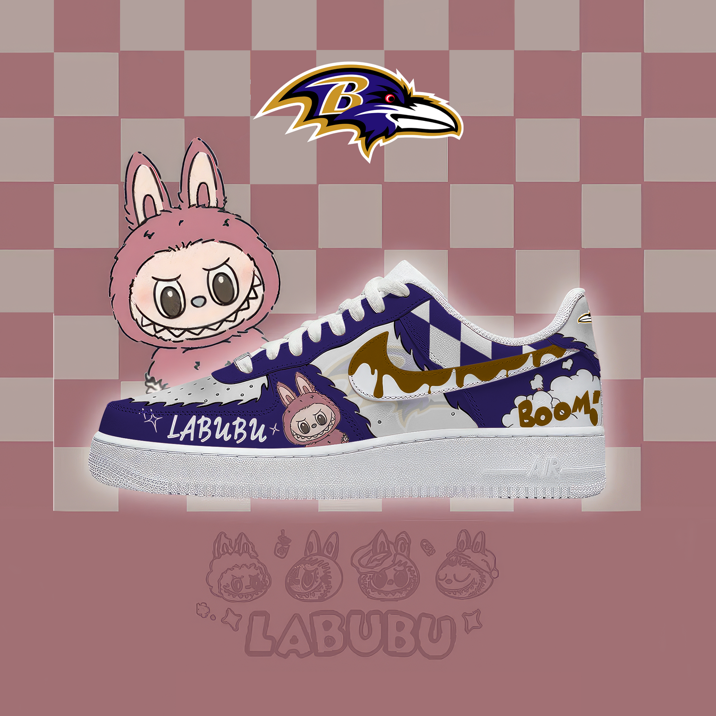 NFL BR x Labubu Premium AF1 Sneaker DDT CTND