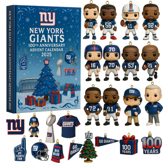 NFL NYG Team Advent Calendar Christmas V1 NAK NHM