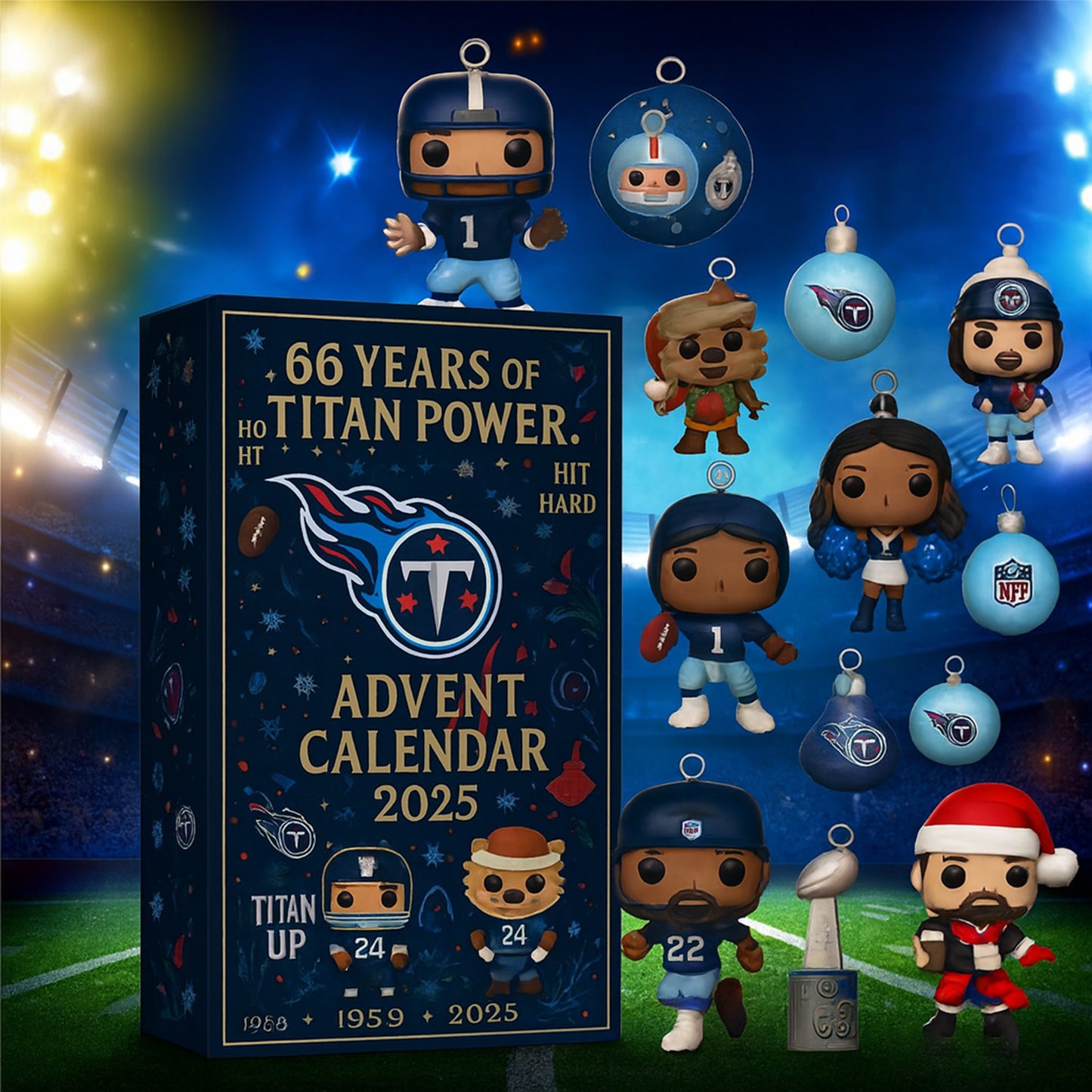 NFL TEN Team Advent Calendar Christmas V1 NAK NHM