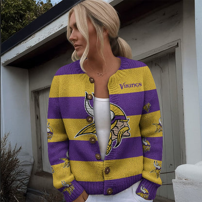 NFL x MIN Women's Cardigan Sweater HLP