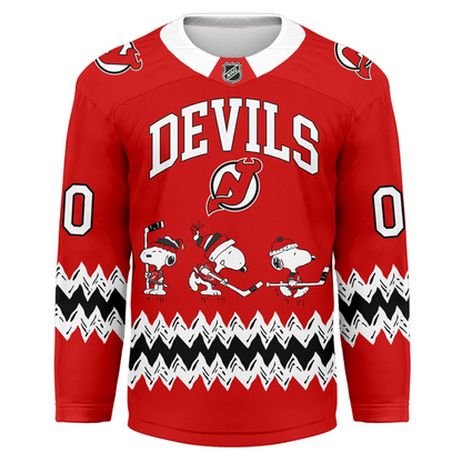 NJD Premium NHL Snoopy Personalized Hockey Jersey DDT CTND