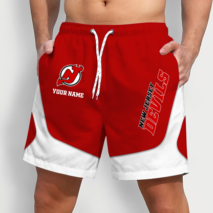NJD x NHL Team Special Short Pants For Men Custom Name Gifts DATND TANTD 090426
