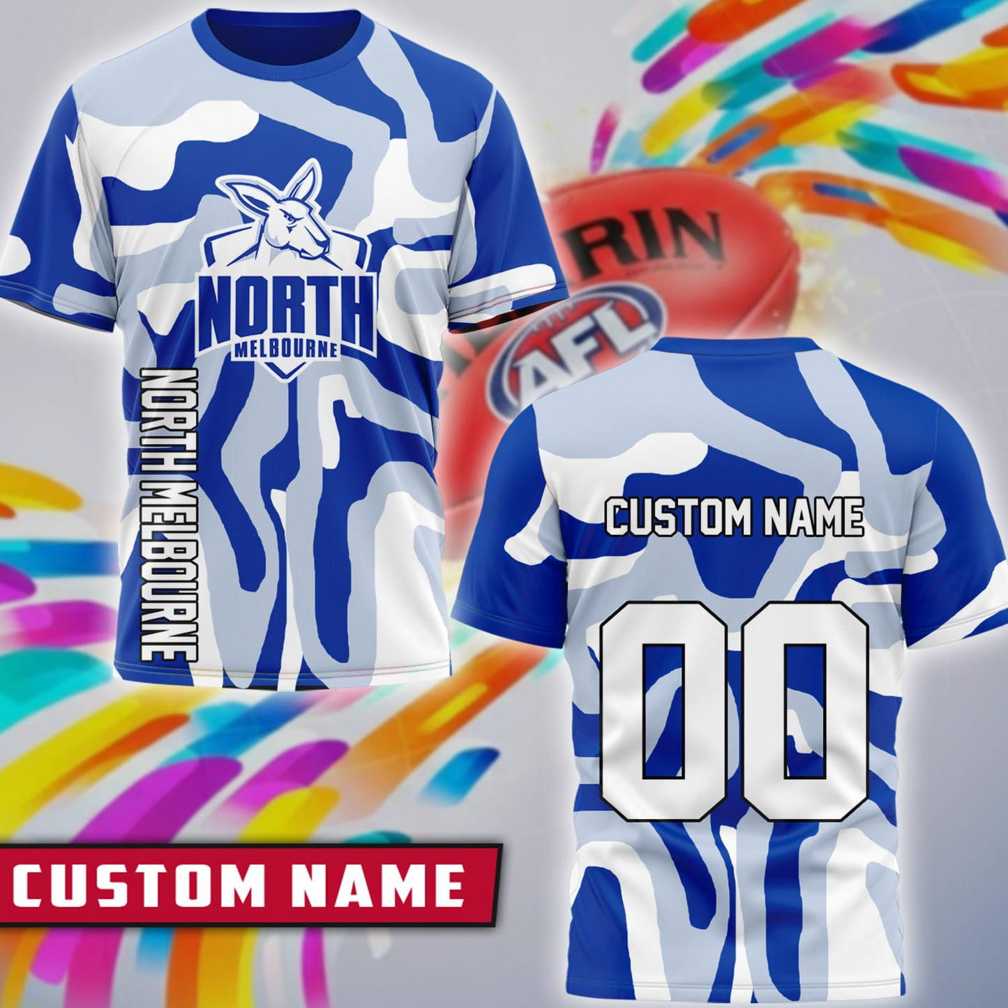 NM x AFL Premium 3D Shirt Personalized Special Gift For Fan DDT CTND