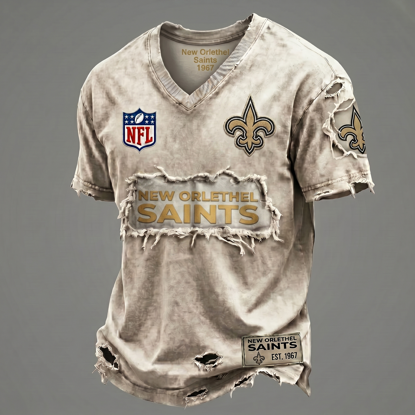 NOS NFL Premium V-Neck T-shirt Gift For Fans 0306 NAK DATND NHT