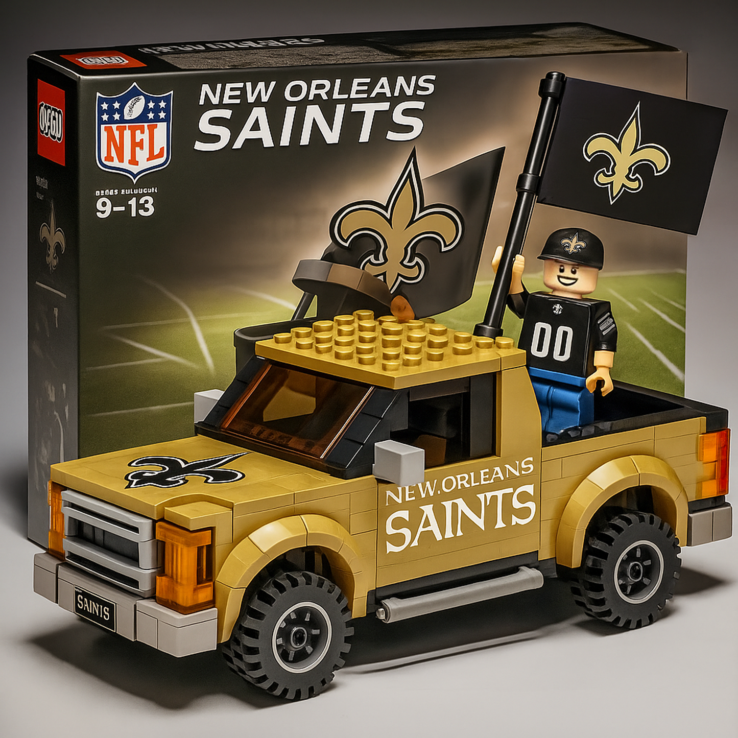 NO x NFL Building Blocks Truck Toy Set DatND DVT