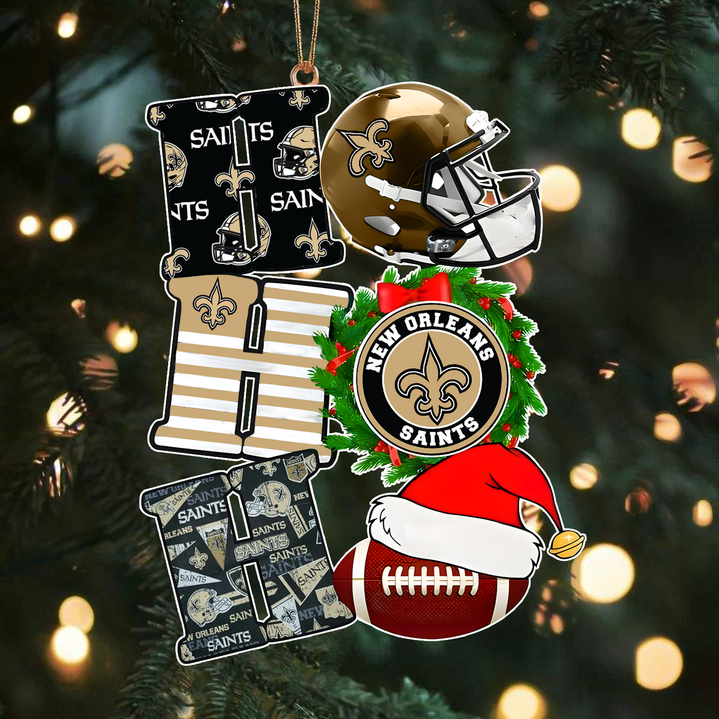 NO x NFL Christmas Ho Ho Ho Ornament 0101 DatND ThuongNH