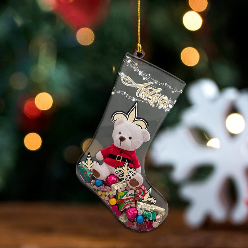 NO x NFL Christmas Personalized Acrylic Ornament DatND DVT