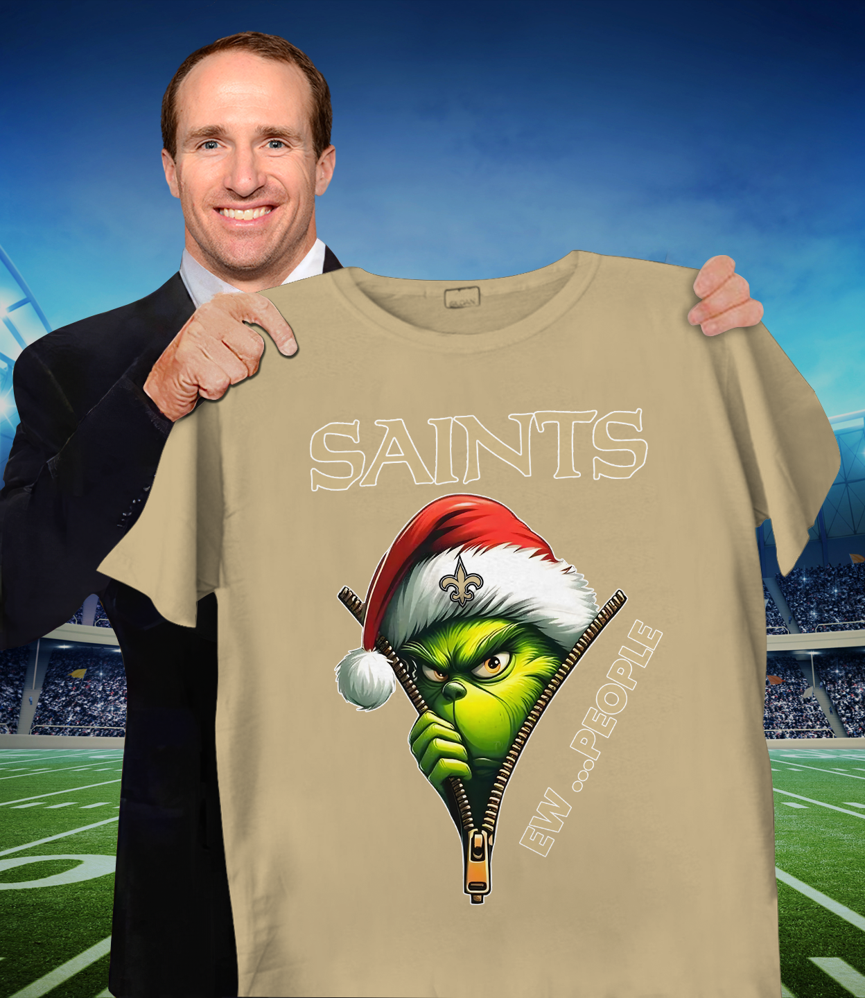 NO x NFL Christmas T-Shirt DATND TANTD 151125