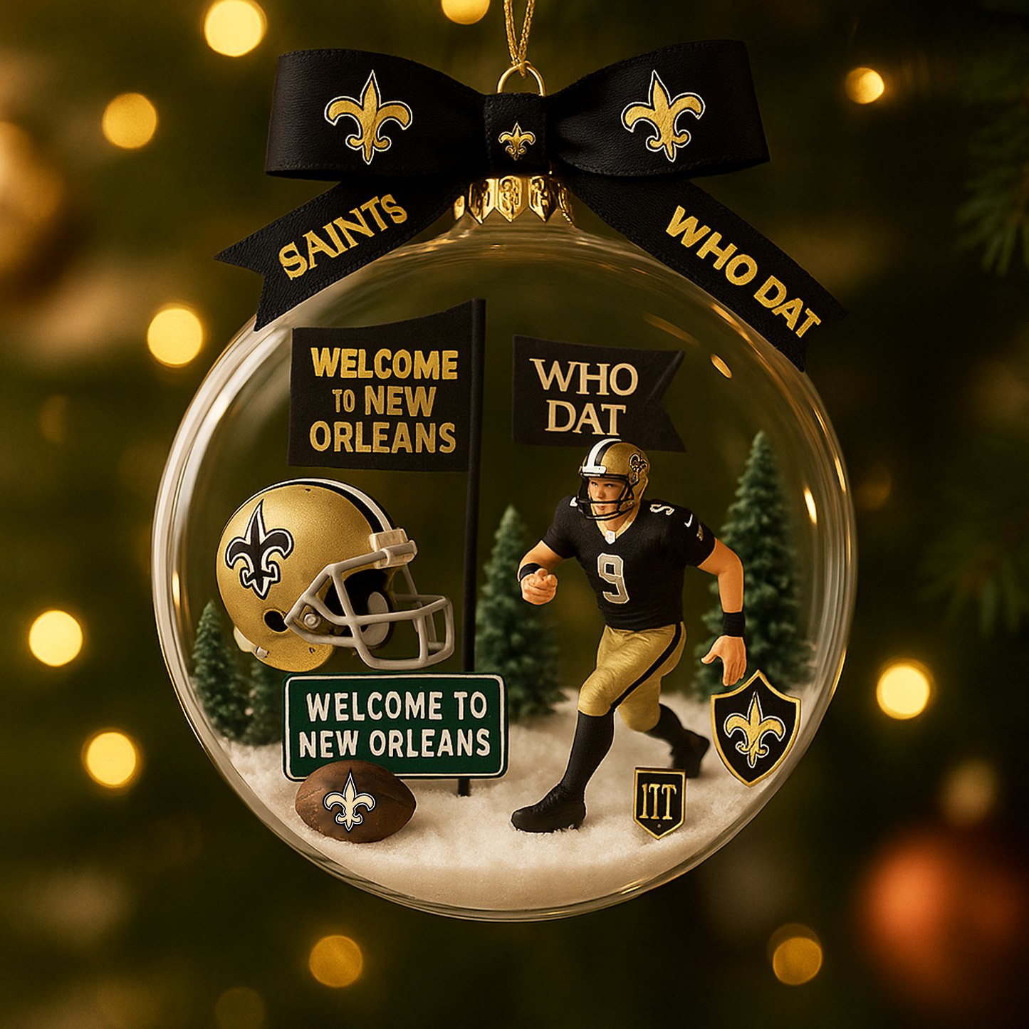 NO x NFL Commemorative Christmas Ornament DatND DVT