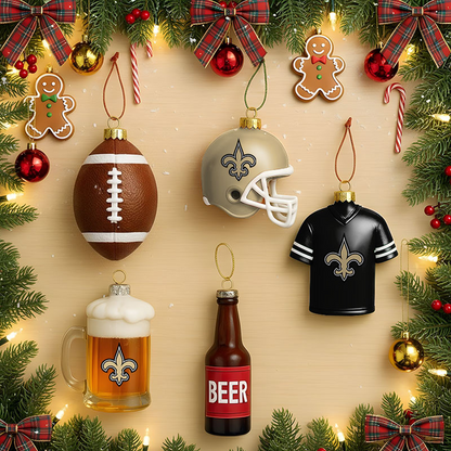NO x NFL Football Combo Set 5 Acrylic Ornament For Home Decor DatND DVT