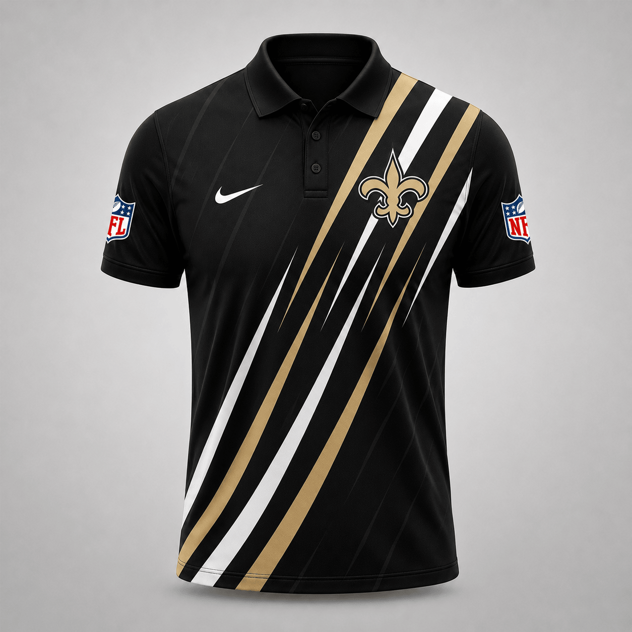 NO x NFL Premium Athletic Stripe Polo Shirt