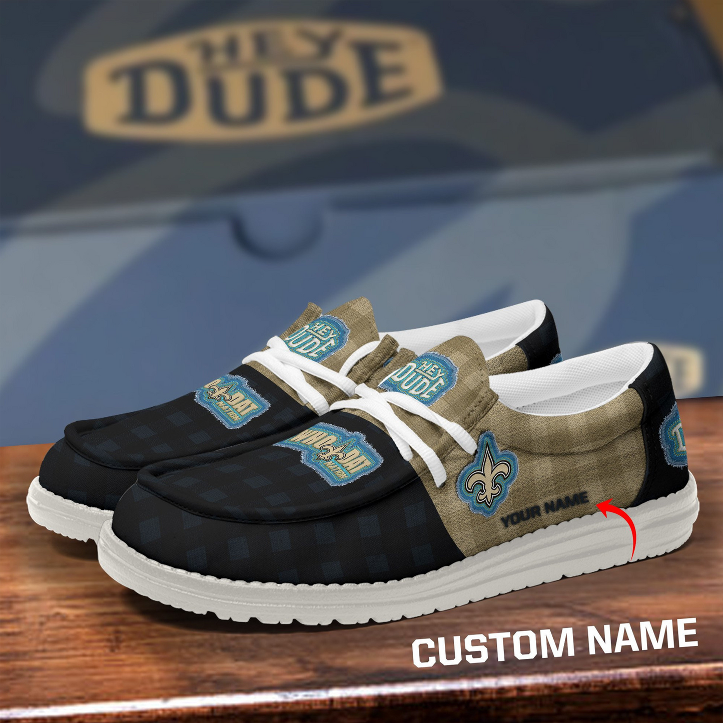 NO x NFL Premium Hey Dude Shoes DATND TANTD