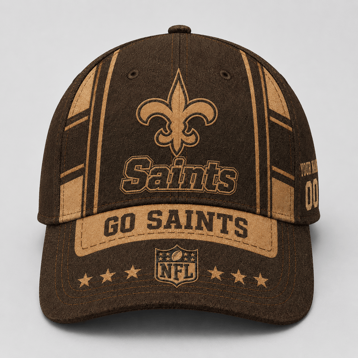 NO x NFL Premium Vintage Leather Personalized Cap for Loyal Fans