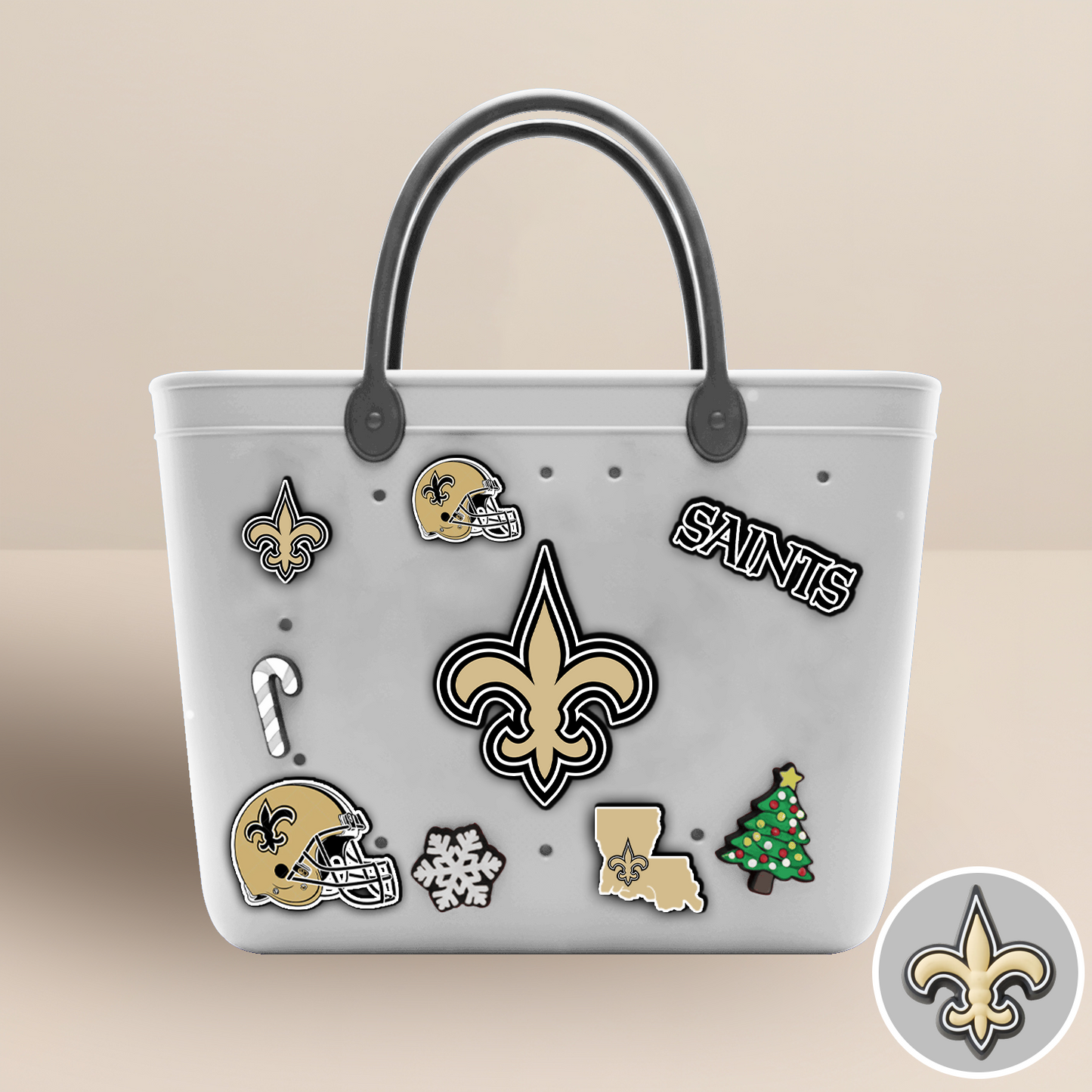 NO x NFL Rubber Tote Bag with Team Charms DATND TANTD