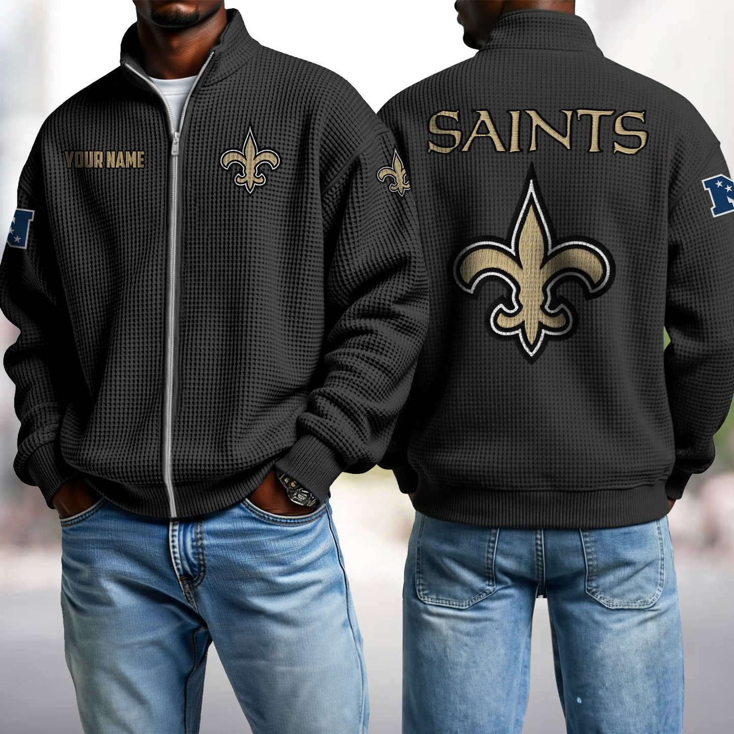 NO x NFL Waffle Zip-Up Sweatshirt DatND DVT