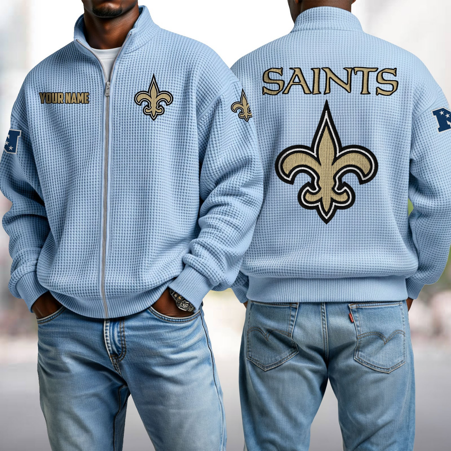 NO x NFL Waffle Zip-Up Sweatshirt DatND DVT