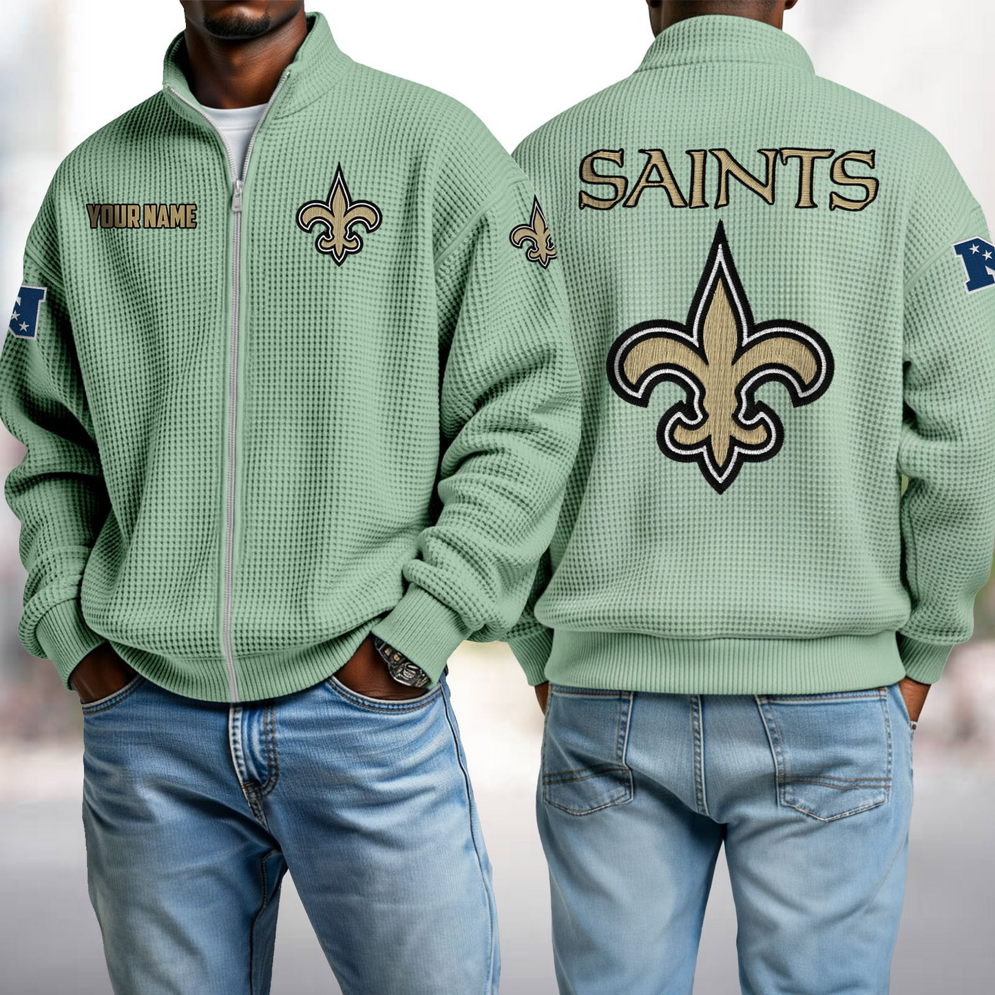 NO x NFL Waffle Zip-Up Sweatshirt DatND DVT