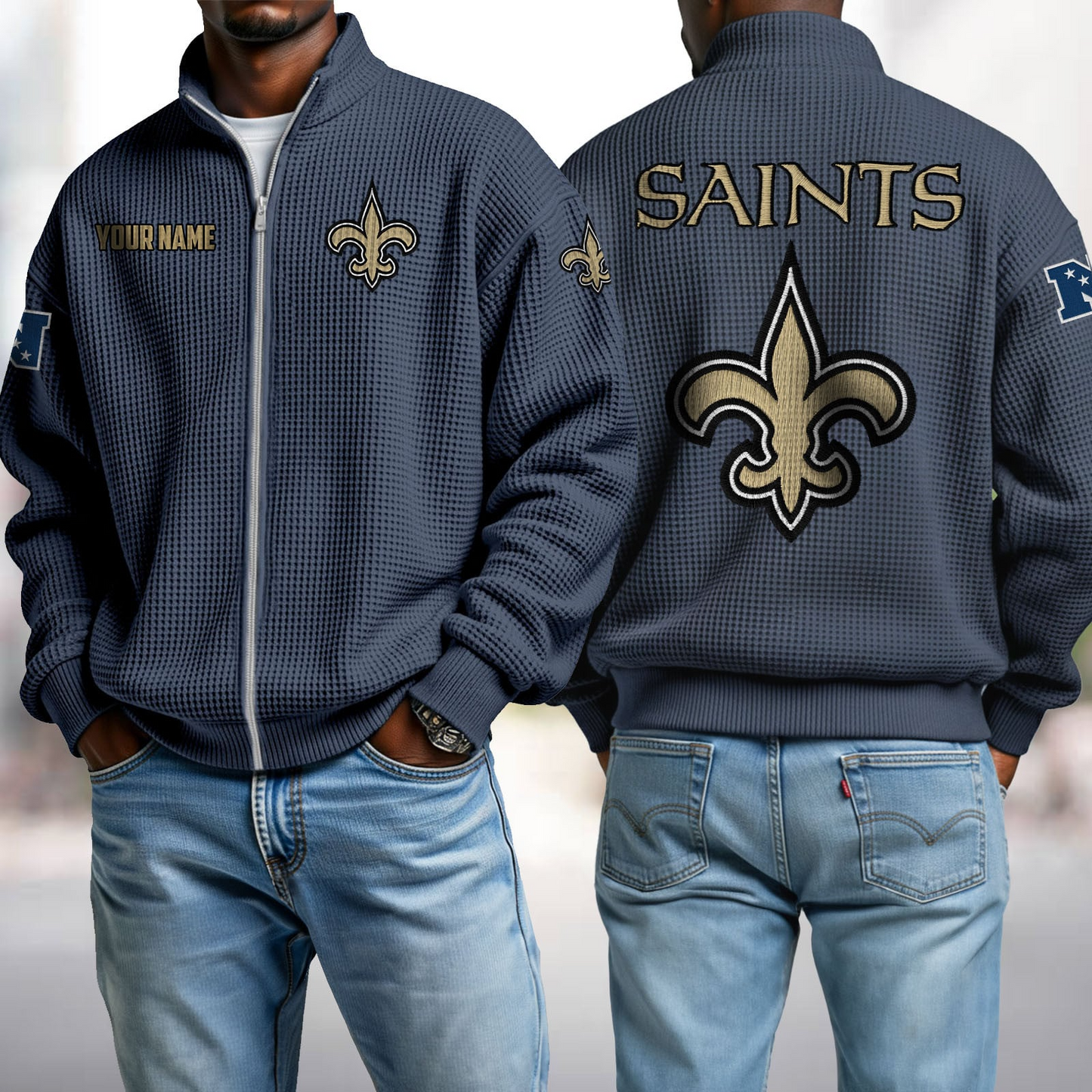 NO x NFL Waffle Zip-Up Sweatshirt DatND DVT