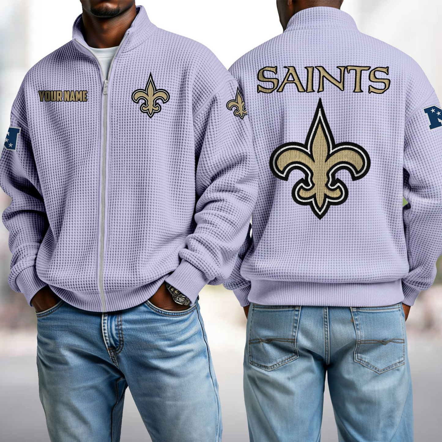 NO x NFL Waffle Zip-Up Sweatshirt DatND DVT