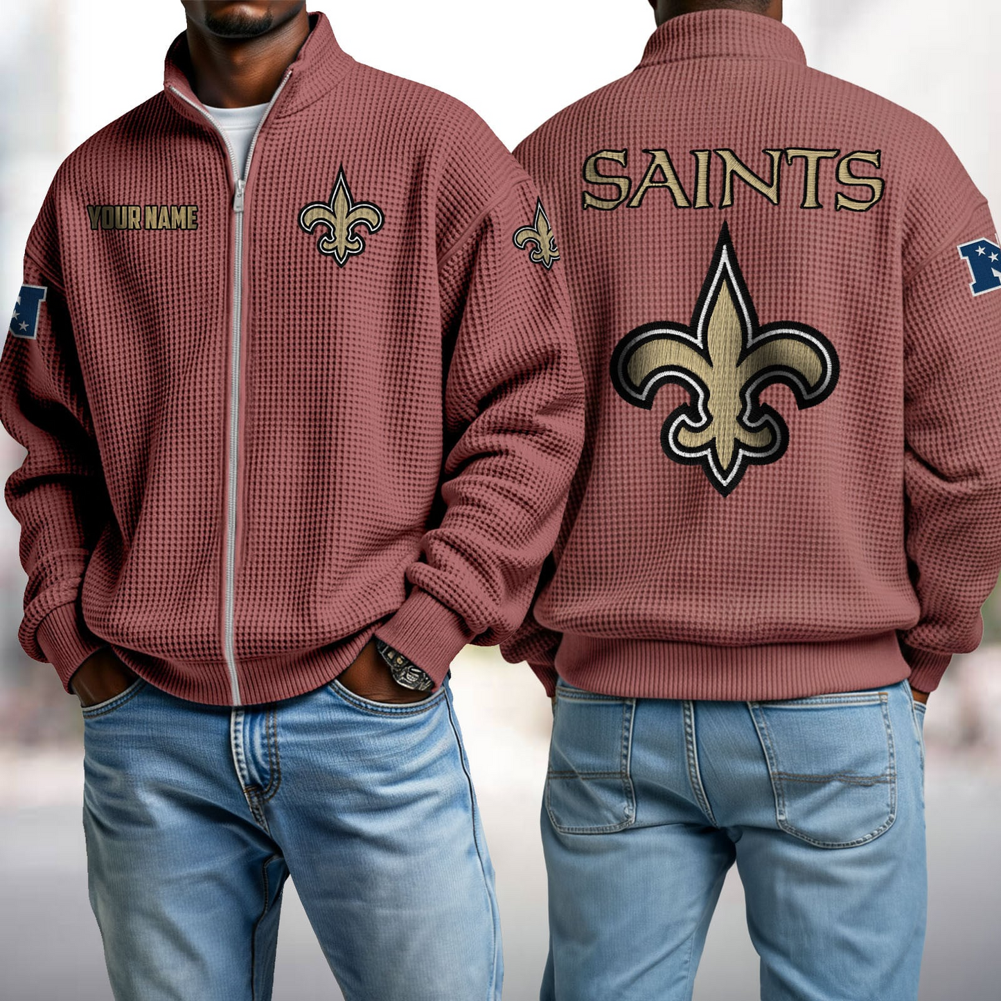 NO x NFL Waffle Zip-Up Sweatshirt DatND DVT