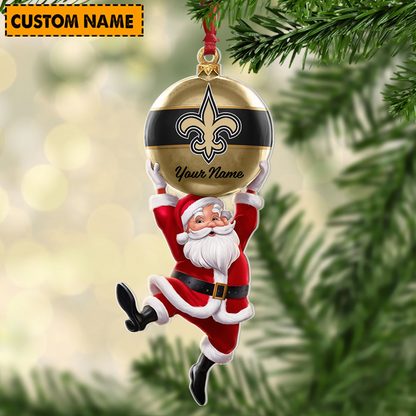 NO x Personalized NFL Acrylic Ornament Christmas DATND TANTD