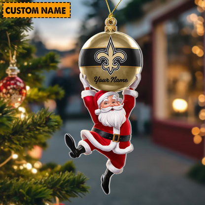NO x Personalized NFL Acrylic Ornament Christmas DATND TANTD