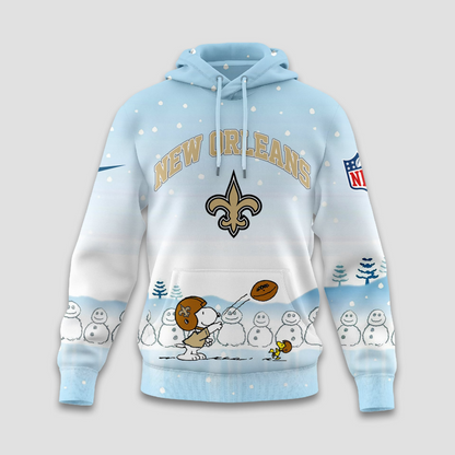 NOS Premium NFL Peanuts Snow Day Hoodie DDT CTND