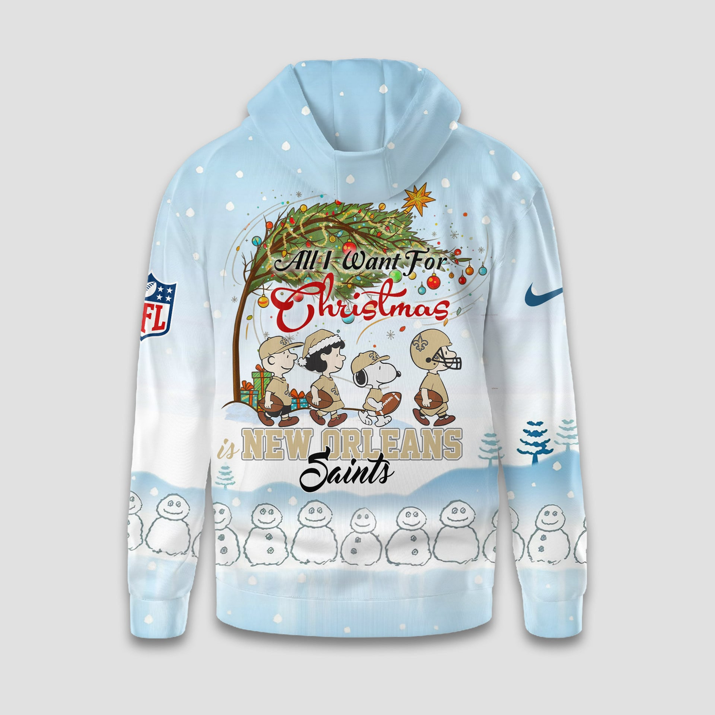 NOS Premium NFL Peanuts Snow Day Hoodie DDT CTND