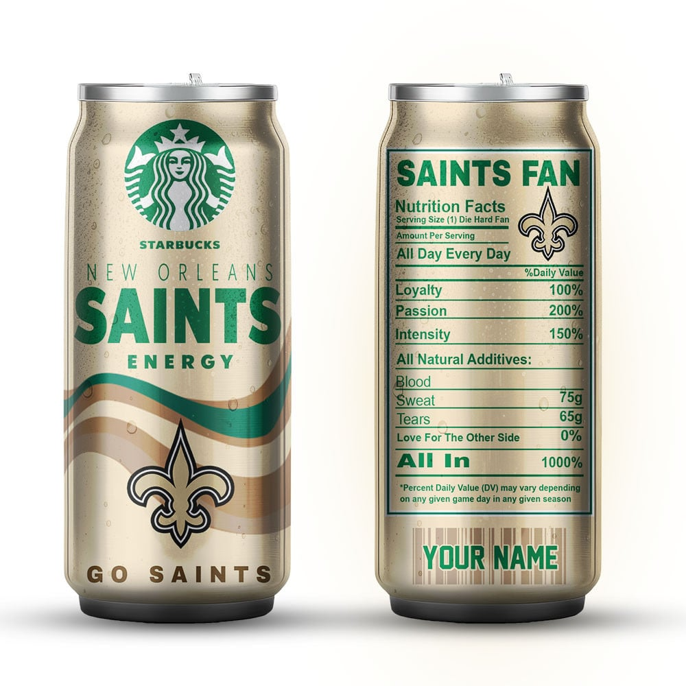 NOS Premium NFL Starbucks Energy Can Tumbler DDT  NTL