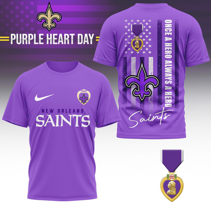 NOS Premium National Purple Hear Day 3D Shirt  300626