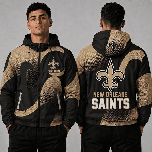NOS x NFL Premium Windbreaker Jacket Personalized Gift For Fan