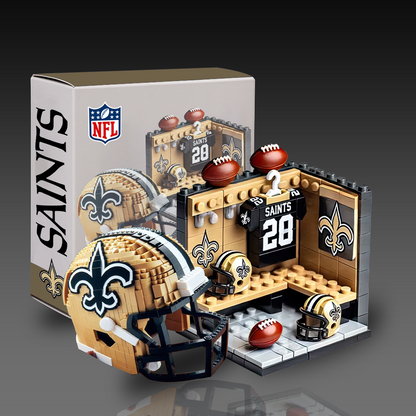 NFL Team Changing Room & Helmets Building Block Football Set DDT CTND