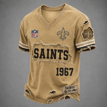 NO x NFL LUXURY V-Neck T-Shirt 3005 DatND DVT