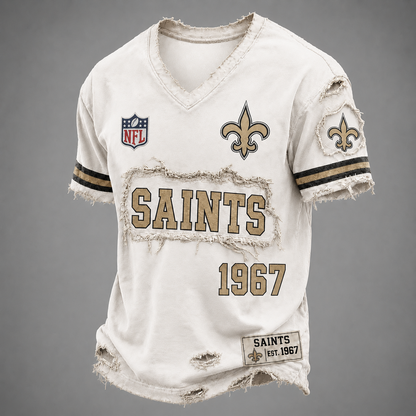 NO x NFL LUXURY V-Neck T-Shirt 3005 DatND DVT