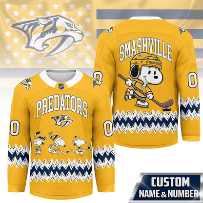 NP Premium NHL Snoopy Personalized Hockey Jersey DDT CTND