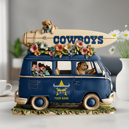NQC x NRL Funny Dog Driving Summer Car Acrylic Block Plaque Custom Name Gifts DDT CTND