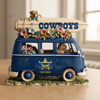 NQC x NRL Funny Dog Driving Summer Car Acrylic Block Plaque Custom Name Gifts DDT CTND