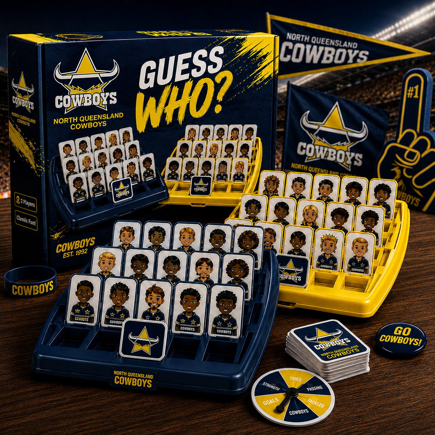 NQL X NRL ELITE FAN GUESS WHO BOARD GAME COLLECTOR EDITION