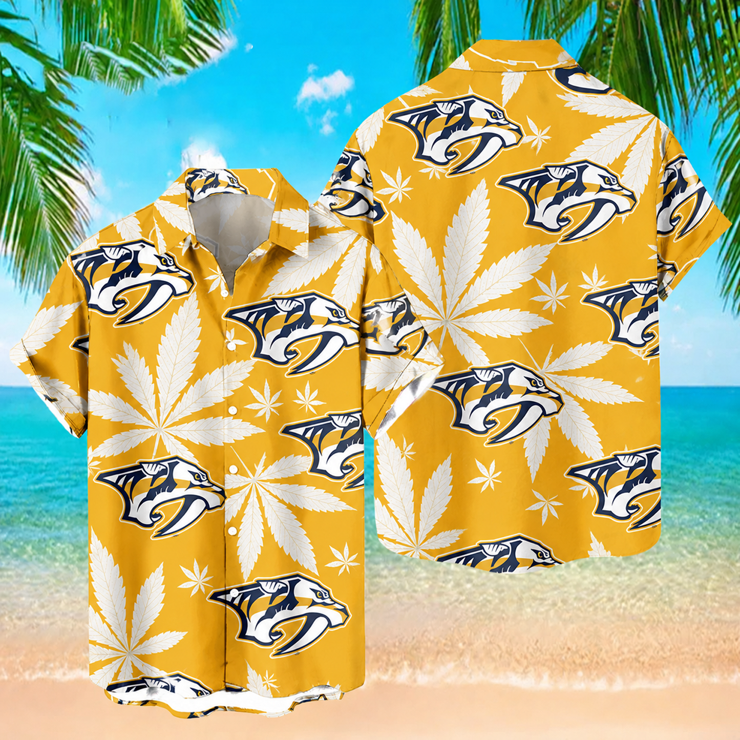 NSH x NHL Hawaiian Shirt 1605 DatND DVT