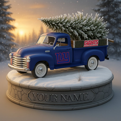 NYG Custom NFL Christmas Acrylic Block Plaque Decor DatND DVT