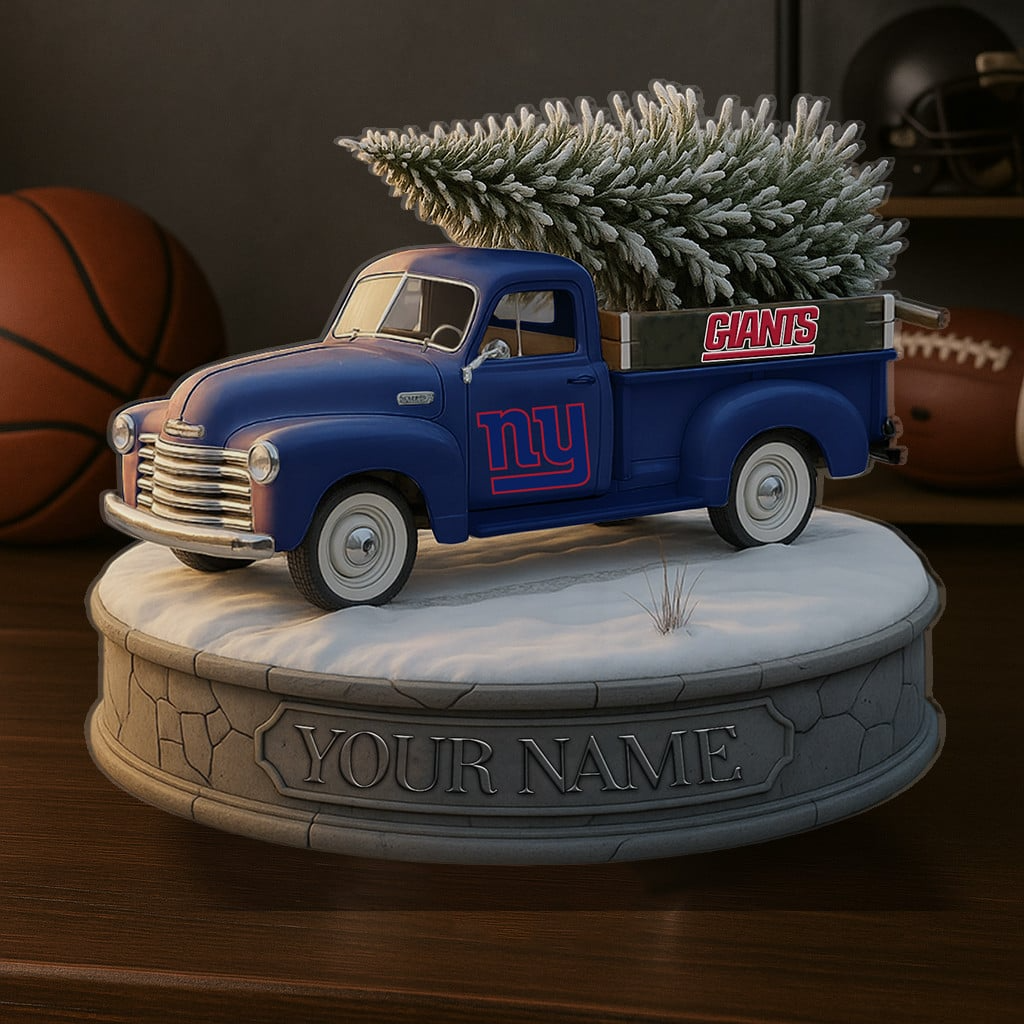 NYG Custom NFL Christmas Acrylic Block Plaque Decor DatND DVT