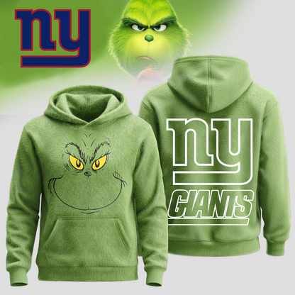 NYG Premium NFL Grinch Christmas Hoodie DDT CTND