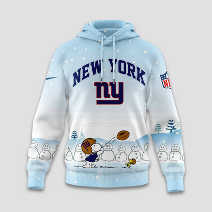 NYG Premium NFL Peanuts Snow Day Hoodie DDT CTND