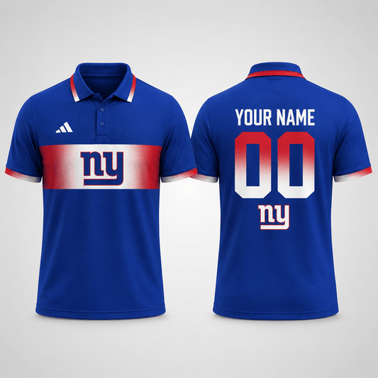 NYG Premium NFL Personalized Match Day Polo Shirt