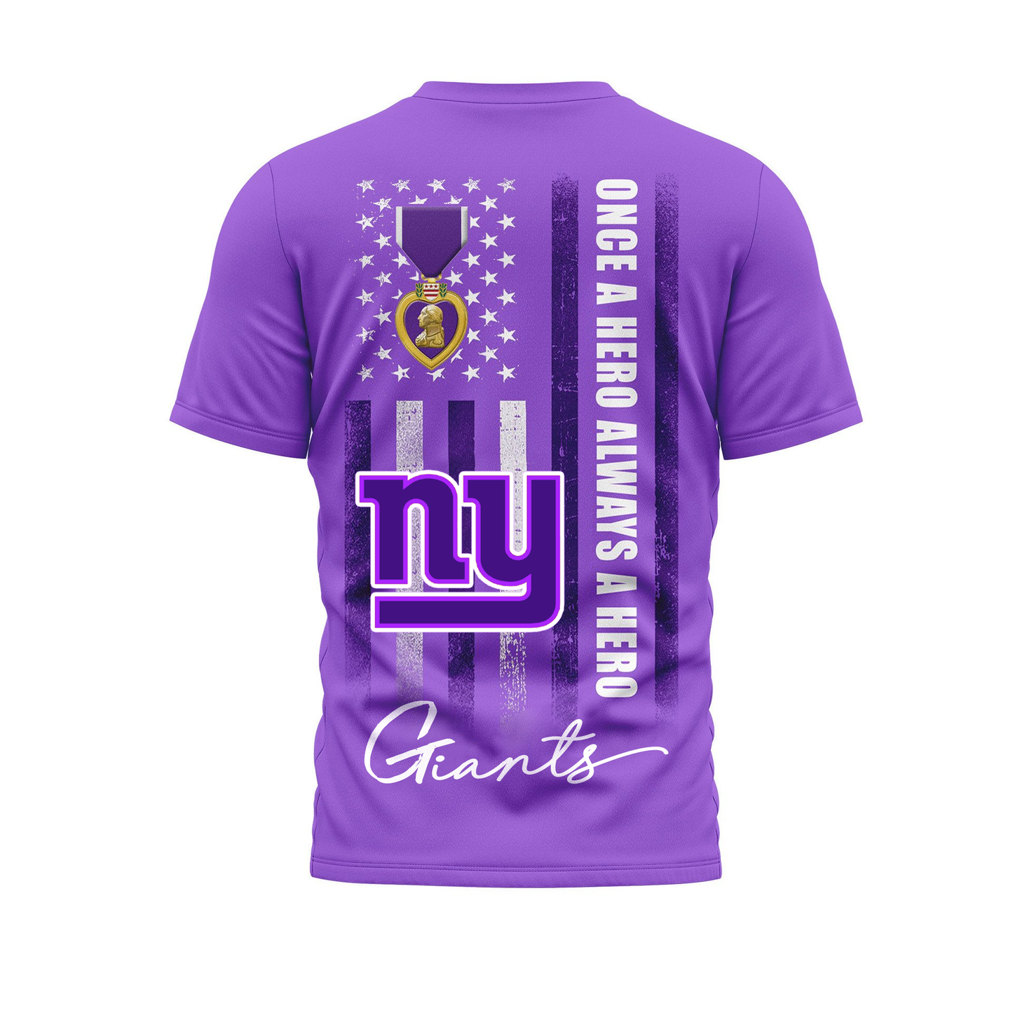 NYG Premium National Purple Hear Day 3D Shirt  300626