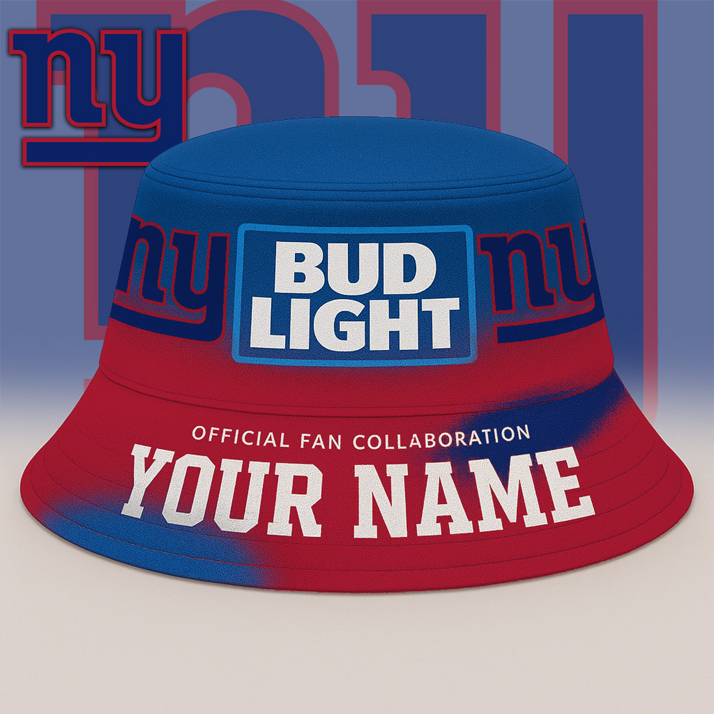 NYG x NFL Bud Light Personalized Bucket Hat DATND TANTD
